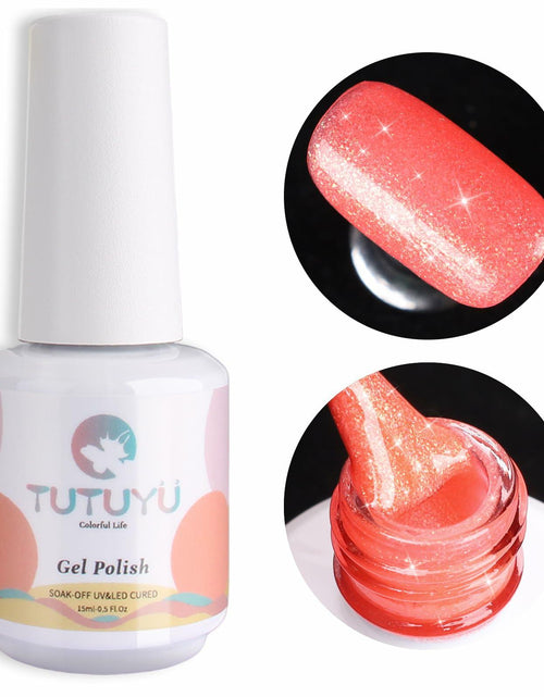 Load image into Gallery viewer, TUTUYU Dark Green Pearl Gel Nail Polish 0.51 fl oz GP0024 Shimmer
