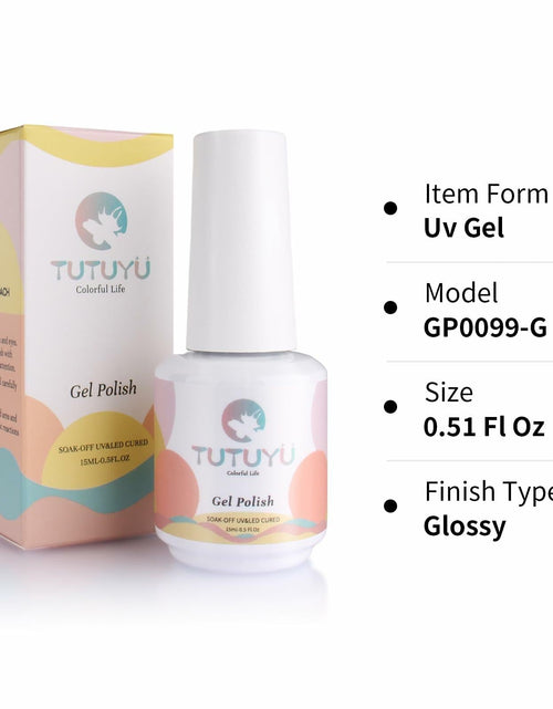 Load image into Gallery viewer, TUTUYU Dark Green Pearl Gel Nail Polish 0.51 fl oz GP0024 Shimmer
