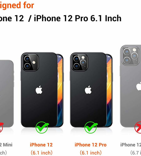 buccilly iPhone 12/12 Pro TPU Shockproof Case Azure Slim Soft Cover