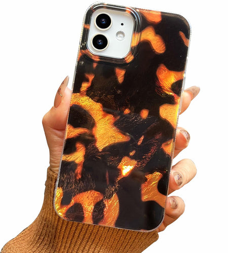 buccilly iPhone 12/12 Pro TPU Shockproof Case Brown Tortoise Shell