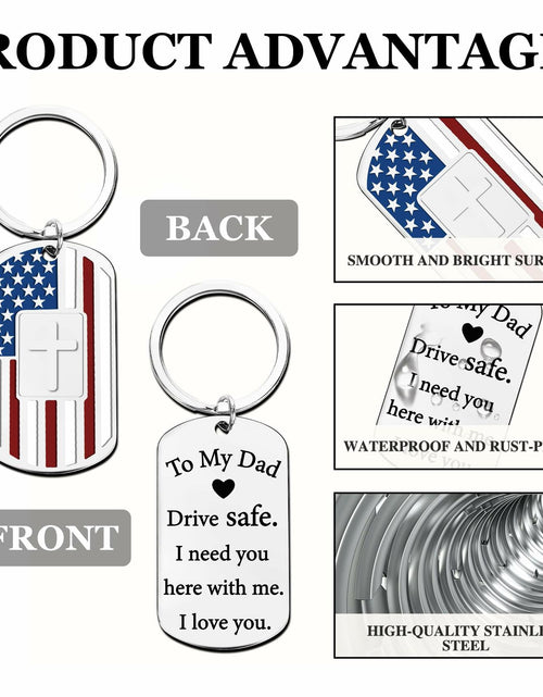 Load image into Gallery viewer, Zaamwoyy Dad Gifts Keychain from Daughter Son Birthday Christmas Gift
