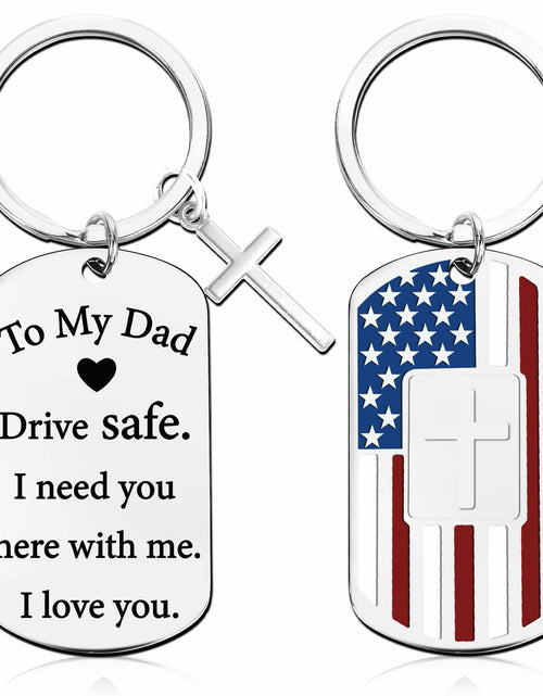 Load image into Gallery viewer, Zaamwoyy Dad Gifts Keychain from Daughter Son Birthday Christmas Gift
