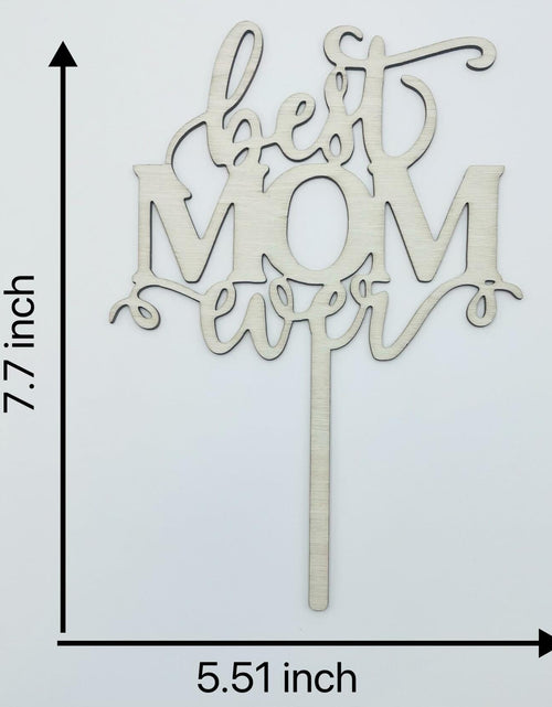 Load image into Gallery viewer, Wlropted Happy Mother's Day Wooden Cake Topper Best Mom Party Decor
