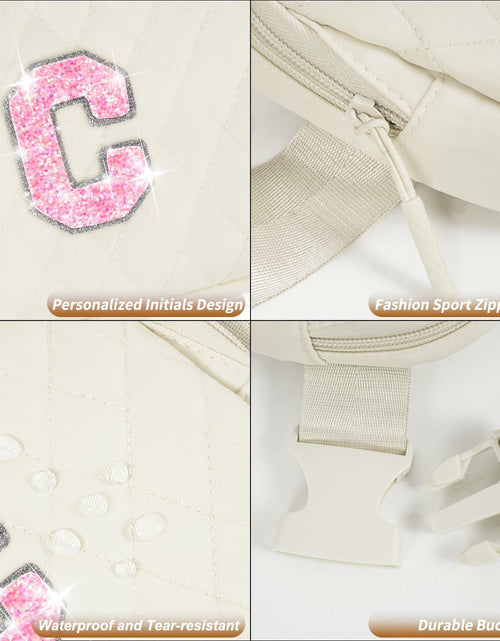 Load image into Gallery viewer, Uygafly Crossbody Belt Bag Fanny Pack Purse Girls Black - Letter J
