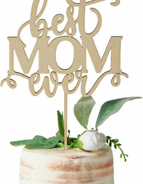 Load image into Gallery viewer, Wlropted Happy Mother's Day Wooden Cake Topper Best Mom Party Decor
