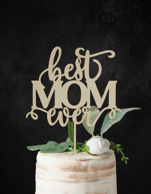 Load image into Gallery viewer, Wlropted Happy Mother's Day Wooden Cake Topper Best Mom Party Decor
