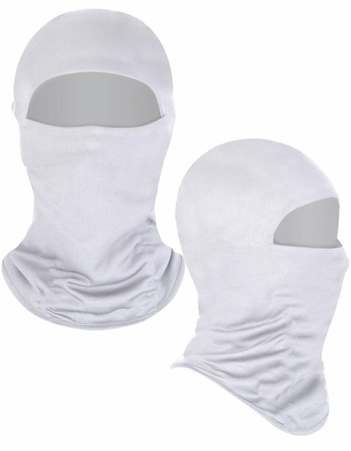 Load image into Gallery viewer, Ski Mask Balaclava Full Face Windproof 3 Pieces Size Medium White, Blue, Black
