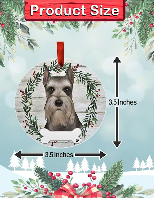 Load image into Gallery viewer, E&amp;S Imports Schnauzer Ceramic Ornament DIY Personalizable Glazed Finish
