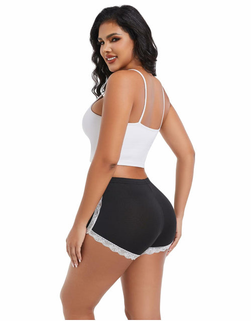 Load image into Gallery viewer, Aesphelia Sexy Lace Trim Anti-Chafing Shorts Black Size M
