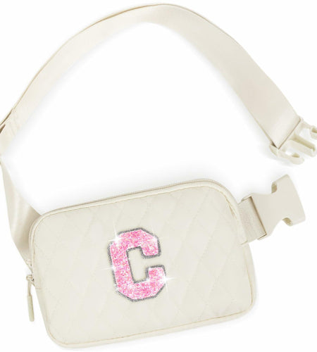Uygafly Crossbody Belt Bag Fanny Pack Purse Girls Black - Letter J