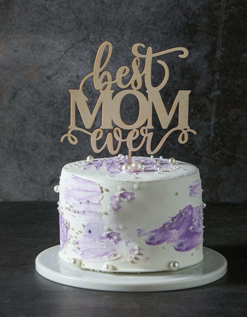 Load image into Gallery viewer, Wlropted Happy Mother's Day Wooden Cake Topper Best Mom Party Decor
