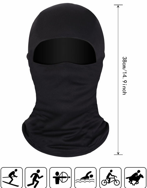 Load image into Gallery viewer, Ski Mask Balaclava Full Face Windproof 3 Pieces Size Medium White, Blue, Black
