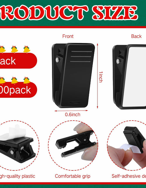 Load image into Gallery viewer, Blulu 300 Pcs Mini Christmas Light Hooks Self Adhesive Cable Clips White
