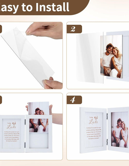 Load image into Gallery viewer, NUPTIO White Wood 4x6 Picture Frame Wedding Anniversary Bridal Gift
