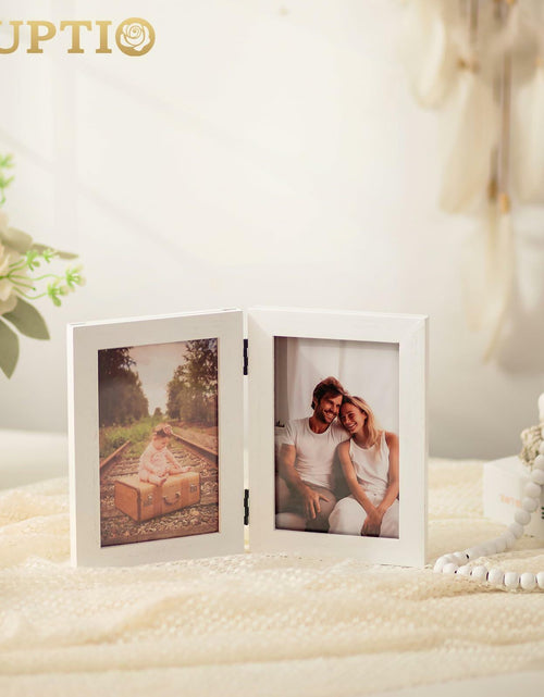 Load image into Gallery viewer, NUPTIO White Wood 4x6 Picture Frame Wedding Anniversary Bridal Gift
