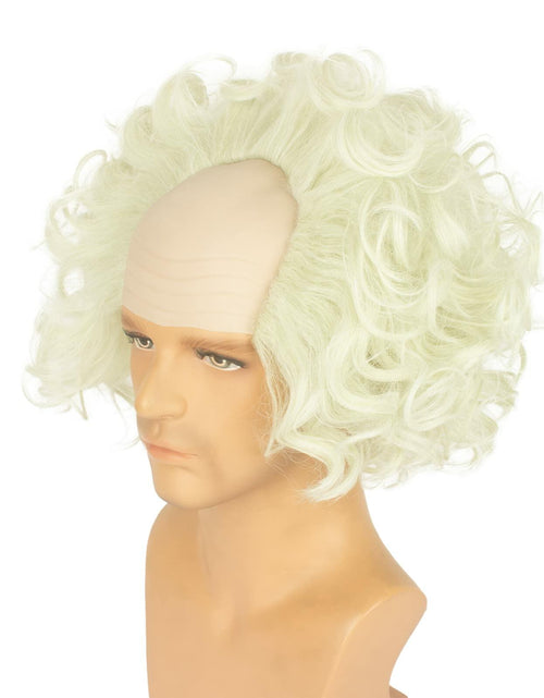 Load image into Gallery viewer, WeKen Unisex Short Bald Wig Halloween Cosplay White Mixed Light Green
