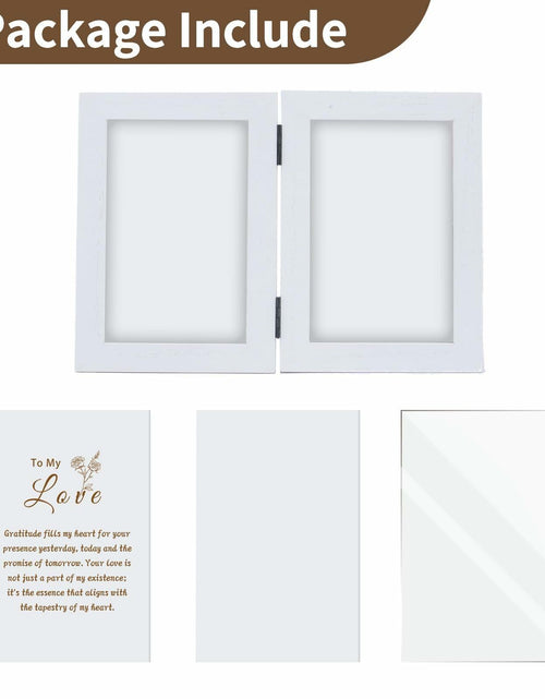 Load image into Gallery viewer, NUPTIO White Wood 4x6 Picture Frame Wedding Anniversary Bridal Gift
