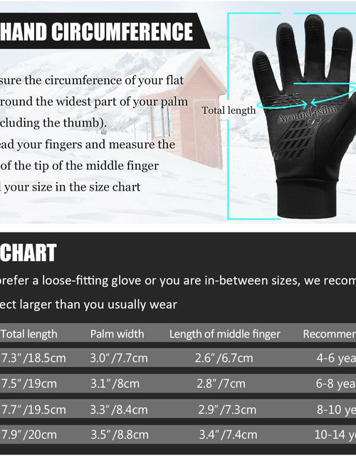 Load image into Gallery viewer, VigorGlove Kids Running Thermal Fleece Touch Screen Gloves Black Size S
