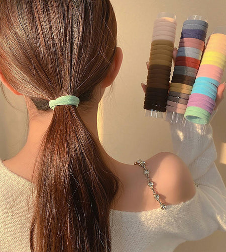 XXFBJNMD 20 Pcs Seamless Rubber Bands High Elasticity Soft Hair Bands HS