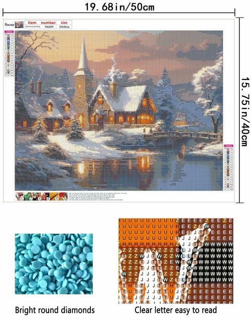 Load image into Gallery viewer, Rousp Christmas Diamond Painting Kit Winter Village 16x20 inch
