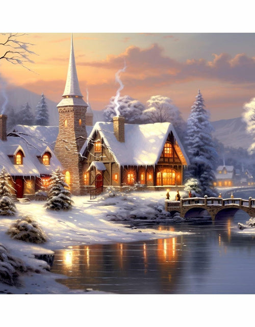 Load image into Gallery viewer, Rousp Christmas Diamond Painting Kit Winter Village 16x20 inch
