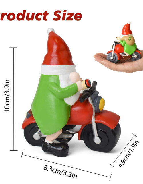 Load image into Gallery viewer, NANAOUS Biker Gnomes Motorcycle Statue 3.9in Funny Garden Decor Resin Figurine
