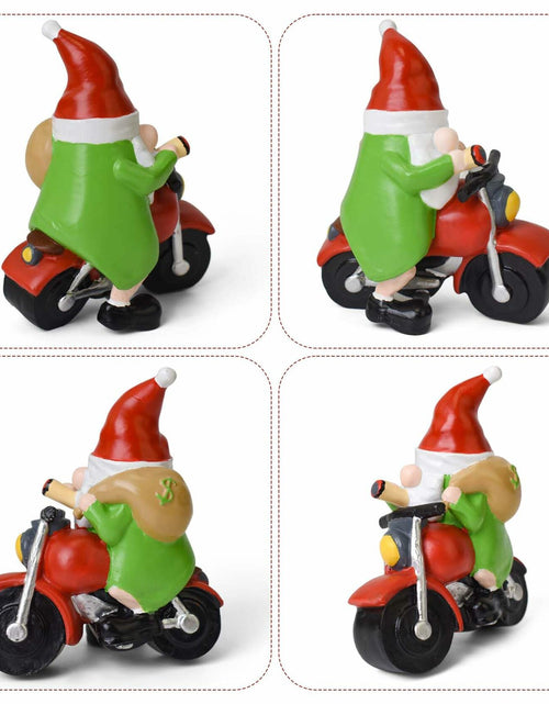 Load image into Gallery viewer, NANAOUS Biker Gnomes Motorcycle Statue 3.9in Funny Garden Decor Resin Figurine

