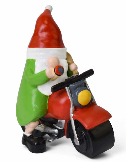 Load image into Gallery viewer, NANAOUS Biker Gnomes Motorcycle Statue 3.9in Funny Garden Decor Resin Figurine
