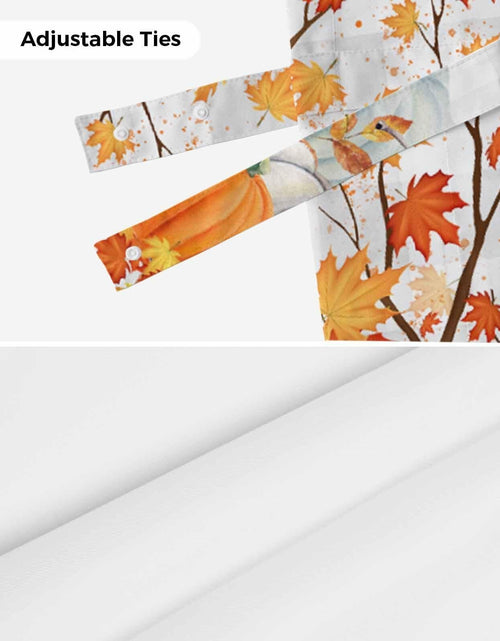 Load image into Gallery viewer, RisQiten Hello Fall Tie Up Valance Curtains Orange 54x18
