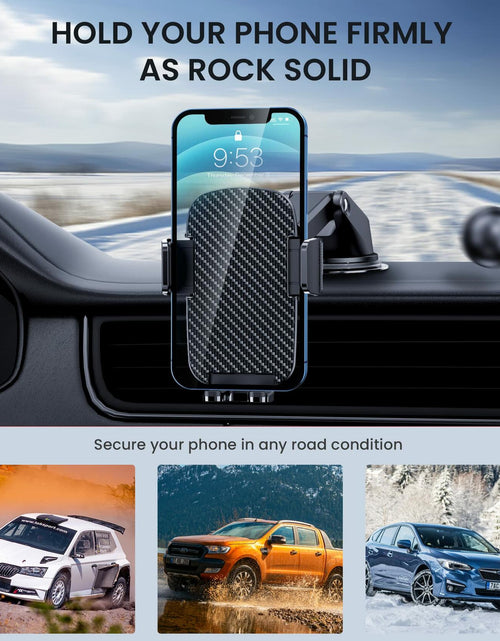 Load image into Gallery viewer, CINDRO Car Phone Holder Mount Military-Grade Suction Universal Black
