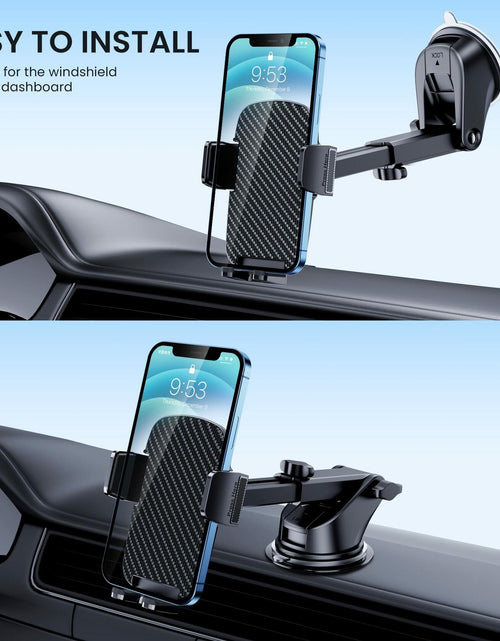 Load image into Gallery viewer, CINDRO Car Phone Holder Mount Military-Grade Suction Universal Black
