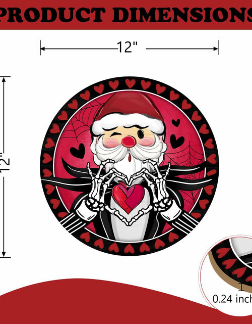 Load image into Gallery viewer, Bolisom Valentines Day Wood Door Sign Red Black Hearts Outdoor Porch Decor
