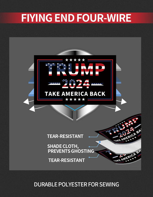 Load image into Gallery viewer, Trump 2024 Flag 3x5 Double Sided 3 Ply UV Resistant Black Brass Grommets
