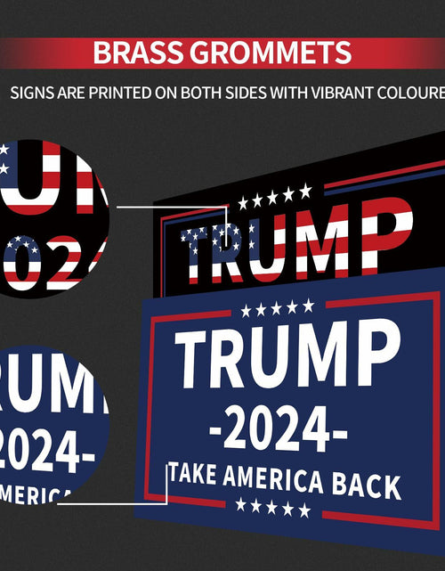 Load image into Gallery viewer, Trump 2024 Flag 3x5 Double Sided 3 Ply UV Resistant Black Brass Grommets
