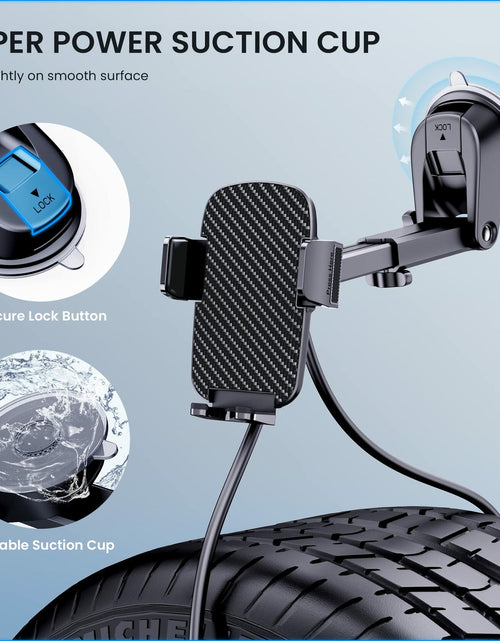 Load image into Gallery viewer, CINDRO Car Phone Holder Mount Military-Grade Suction Universal Black
