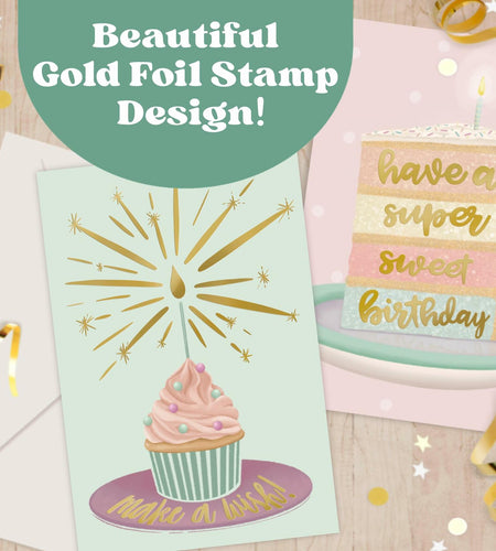 Birthday Cards Assortment Women Gold Foil 4x6 Envelopes 24 Pack