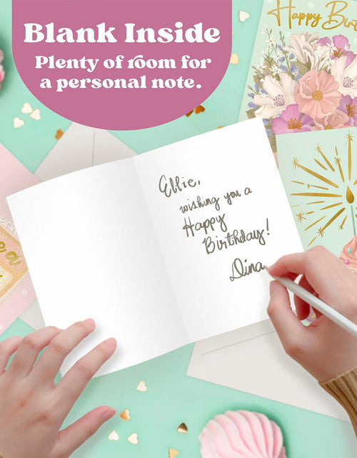 Load image into Gallery viewer, Birthday Cards Assortment Women Gold Foil 4x6 Envelopes 24 Pack
