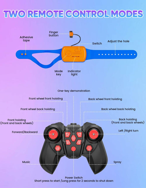 Load image into Gallery viewer, Minetom 8WD Gesture Sensing RC Climbing Car Toy for Kids Ages 6-12
