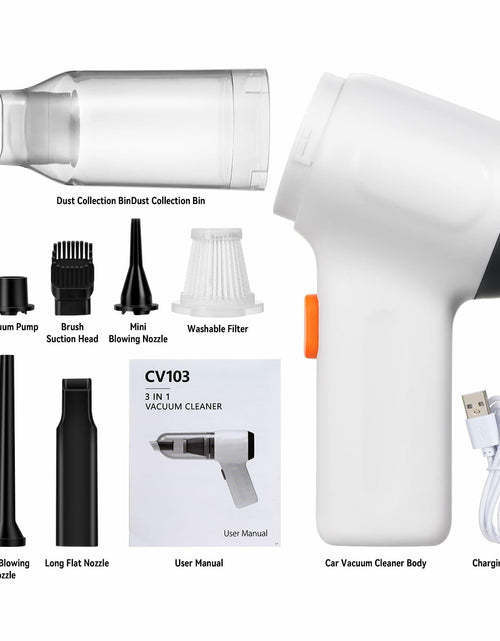 Load image into Gallery viewer, Aumotop Handheld Mini Vacuum Cleaner 8000PA Cordless Portable Black
