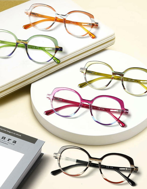 Load image into Gallery viewer, VisiWell Reading Glasses Women Blue Light Blocking 5 Pack 1.50 Mix Colors
