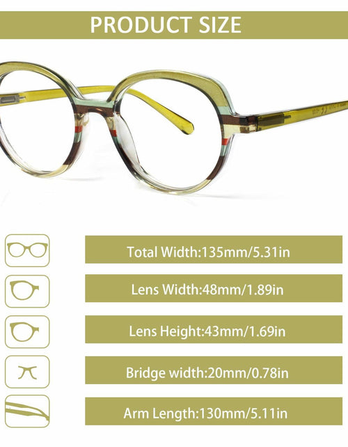 Load image into Gallery viewer, VisiWell Reading Glasses Women Blue Light Blocking 5 Pack 1.50 Mix Colors
