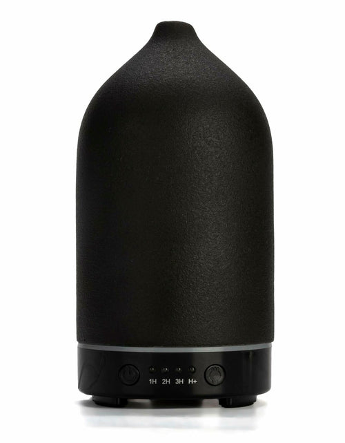 Load image into Gallery viewer, Ceramic Ultrasonic Oil Diffuser Wood Grain Black 100ML USB Adapter 7-Color LED
