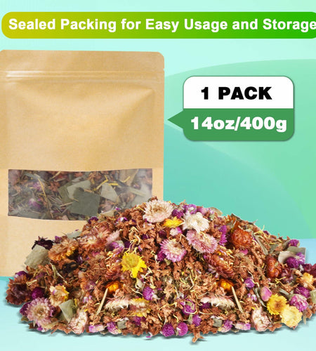 Fokzucyo Chicken Nesting Herbs 14oz Natural Premixed 8 Dried Flowers Herbs