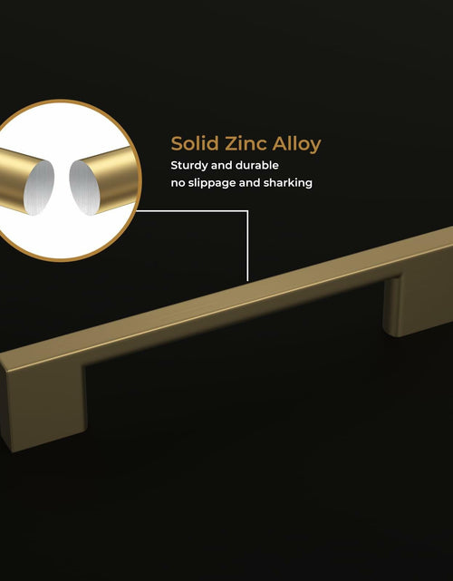 Load image into Gallery viewer, Haliwu 6 Pack Cabinet Handles 3-3/4 Inch Hole Center Champagne Bronze
