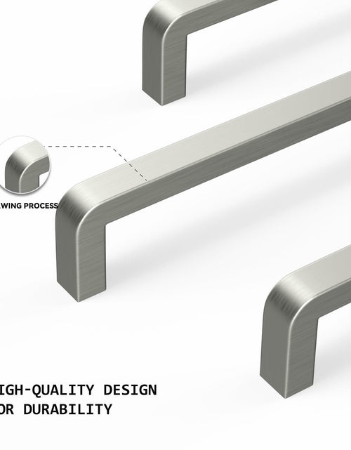 Load image into Gallery viewer, homdiy Stainless Steel Cabinet Pulls 6.25in Hole Center Silver 10Pack

