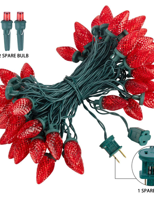 Load image into Gallery viewer, Brightown C9 LED Christmas String Lights 33ft 50 LED Red Waterproof Green Wire
