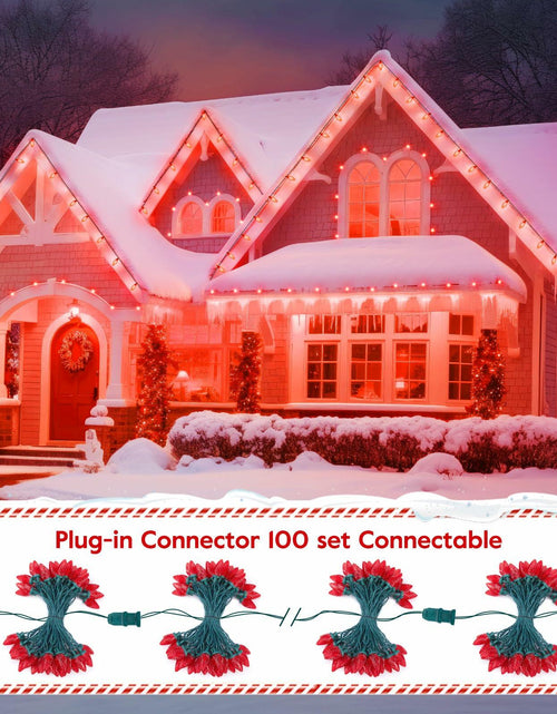 Load image into Gallery viewer, Brightown C9 LED Christmas String Lights 33ft 50 LED Red Waterproof Green Wire
