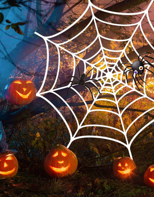 Load image into Gallery viewer, Goklmn Spider Webs Halloween Decorations Outdoor 10.5ft 7 Coils White
