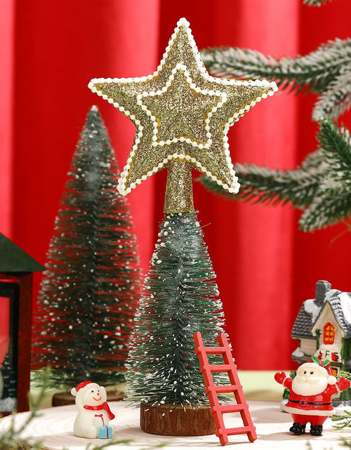 Load image into Gallery viewer, Hollowfly Mini Star Christmas Tree Topper Pearl Black 10 Inch

