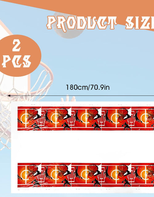 Load image into Gallery viewer, Aiyorse Basketball Tablecloth 71x43in Disposable Waterproof Plastic Table Cover
